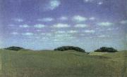 Vilhelm Hammershoi landscape from lejre oil